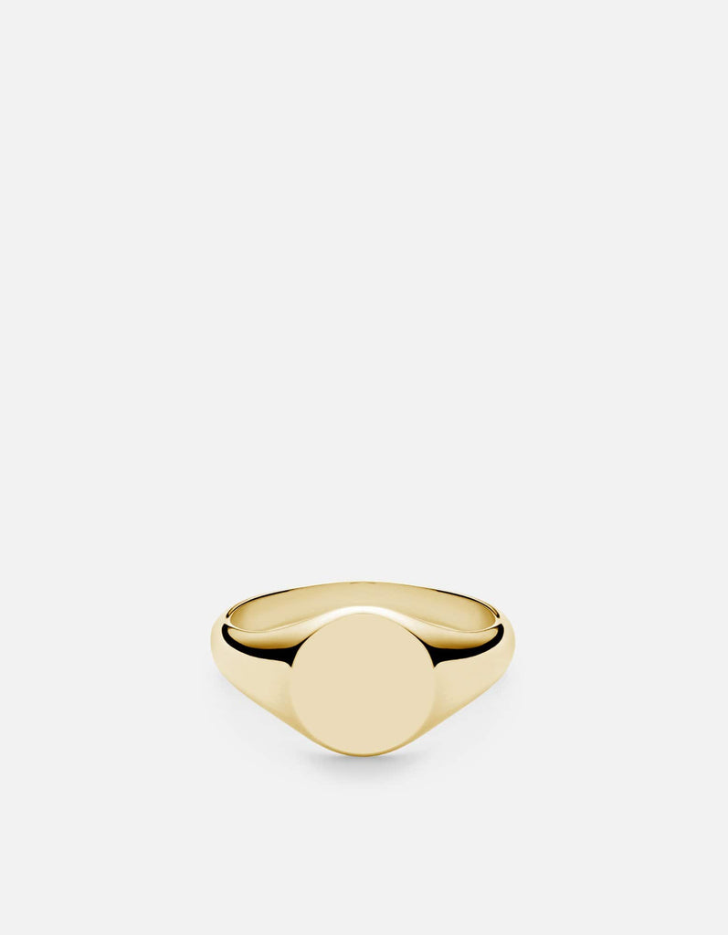 Miansai Rings Signet Ring, 14k Gold Polished Gold / 10 / Monogram: No