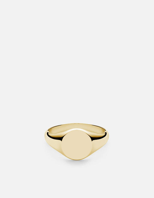 Miansai Rings Signet Ring, 14k Gold Polished Gold / 2 / Monogram: No