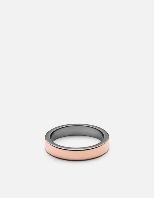 Miansai Rings Fusion Ring, Gold/Black Polished Rose/Black / 8 / Monogram: No