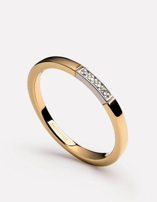 Miansai Rings Panel Ring, Gold Vermeil/Sapphire
