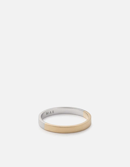 Miansai Rings Edge Ring, 14k Gold White Gold/Yellow Gold / 8 / Monogram: Yes