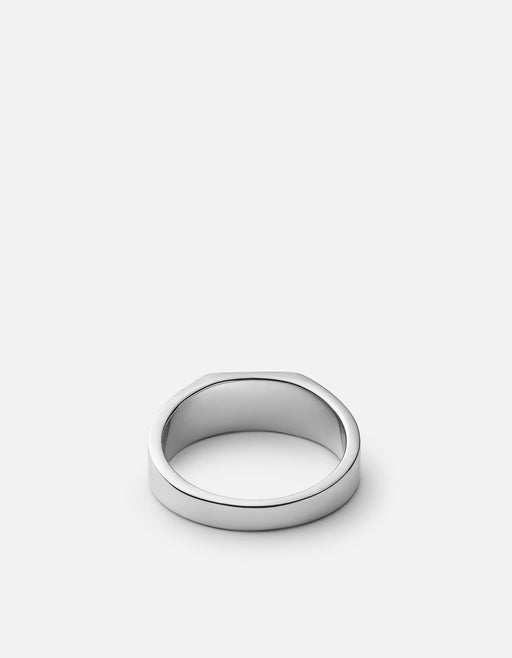 Miansai Rings Geo Signet Ring, Sterling Silver