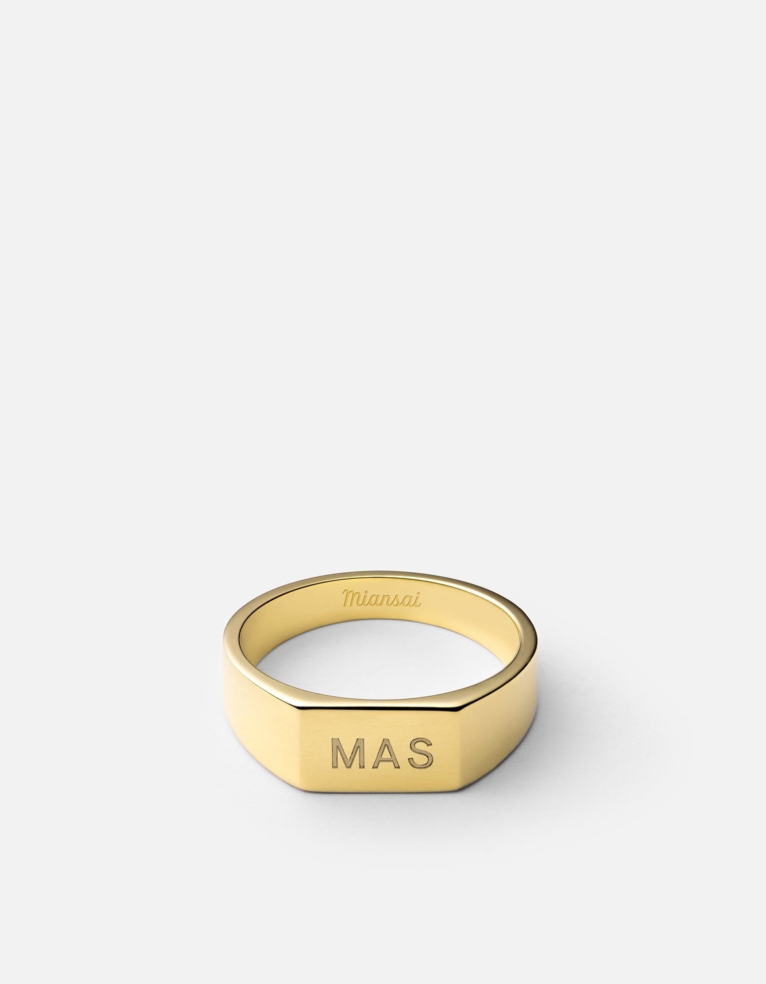 Geo Signet Ring, Gold Vermeil, Polished Men's Rings Miansai