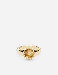 Miansai Rings Solar Signet Ring, Gold Vermeil Polished Gold / 5