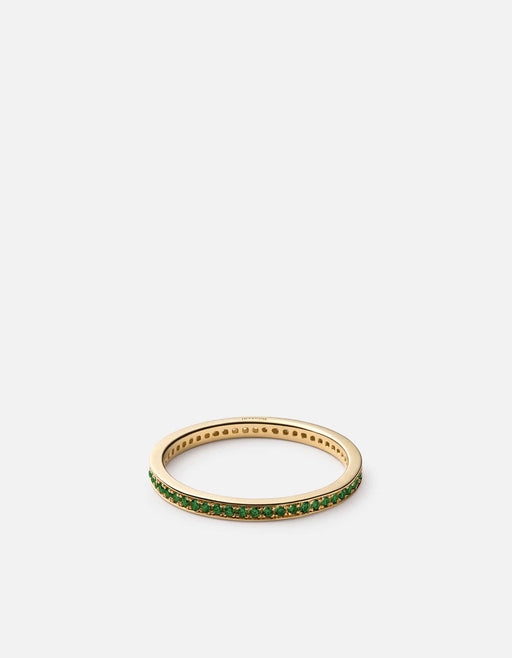Miansai Rings Eclipse Band Ring, 14k Gold/Emeralds matte gold/emeralds / 10
