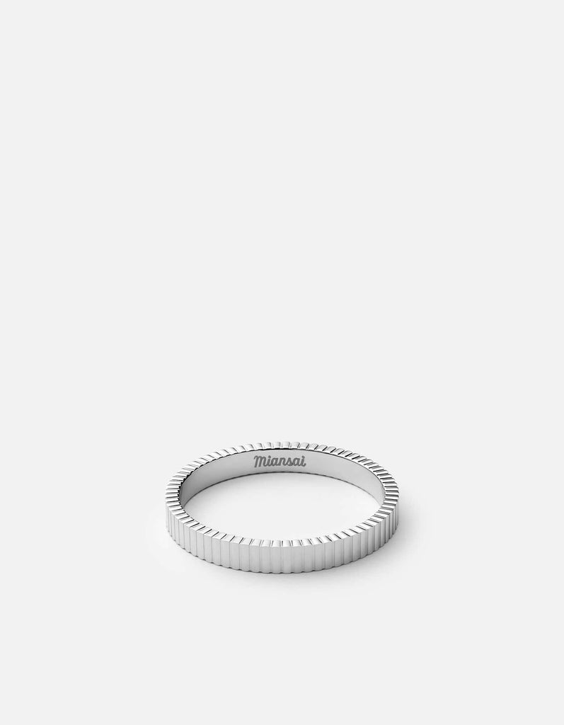 Miansai Rings Axel Ring, Sterling Silver Polished Silver / 8 / Monogram: No