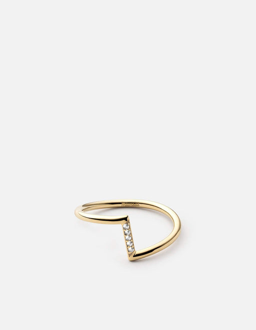 Miansai Rings Arch Ring, 14k Gold Pavé Polished Gold/Pave / 7