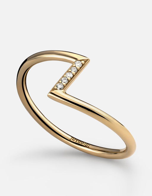 Miansai Rings Arch Ring, 14k Gold Pavé