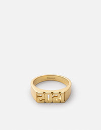 Miansai Rings Numero Ring, 14K Gold Polished Gold / 7 / Monogram: Yes