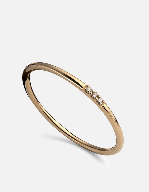 Miansai Rings Trinity Ring, 14k Gold Pavé