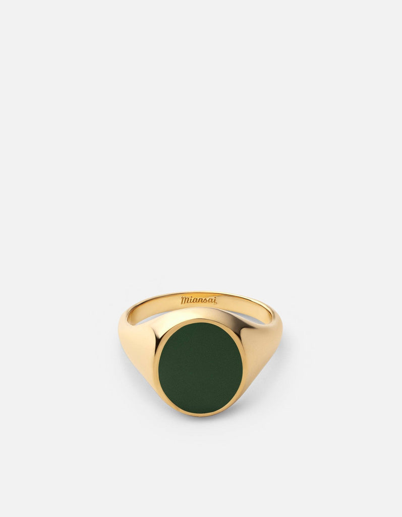 Miansai Rings Heritage Ring, Gold Vermeil/Green Green / 8