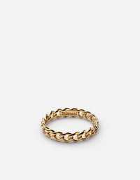 Miansai Rings Cuban Link Ring, Gold Polished Gold Vermeil / 8