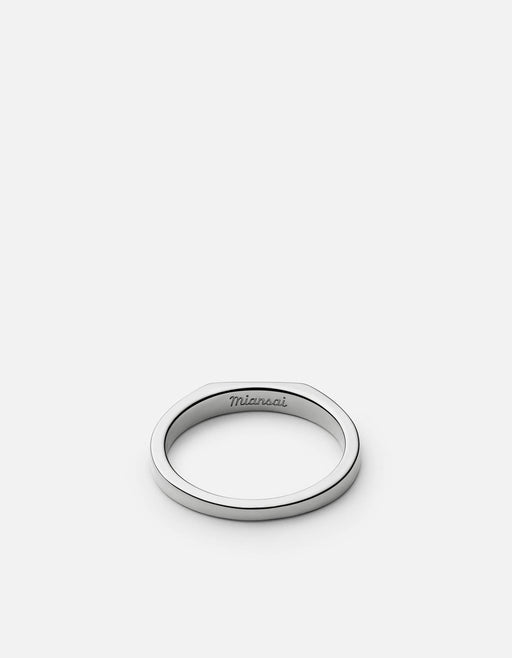 Thin Geo Ring, Sterling Silver | Men's Rings | Miansai