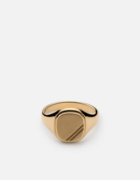 Miansai Rings Square Step Ring, Gold Vermeil Polished Gold / 8 / Monogram: No
