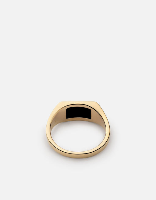 Miansai Rings Lennox Onyx Ring, Gold Vermeil