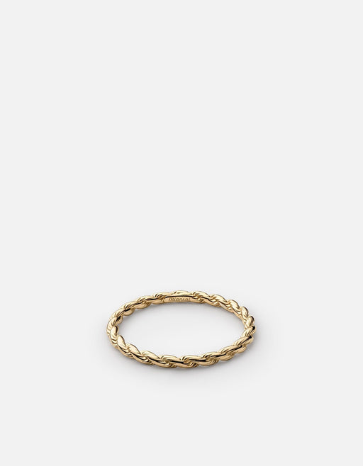 Miansai Rings Thin Rope Chain Ring, Gold Vermeil Polished Gold / 5