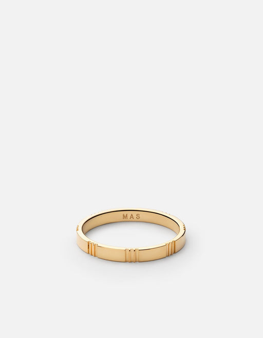Miansai Rings Bolt Ring, Gold Vermeil Polished Gold / 10 / Monogram: Yes