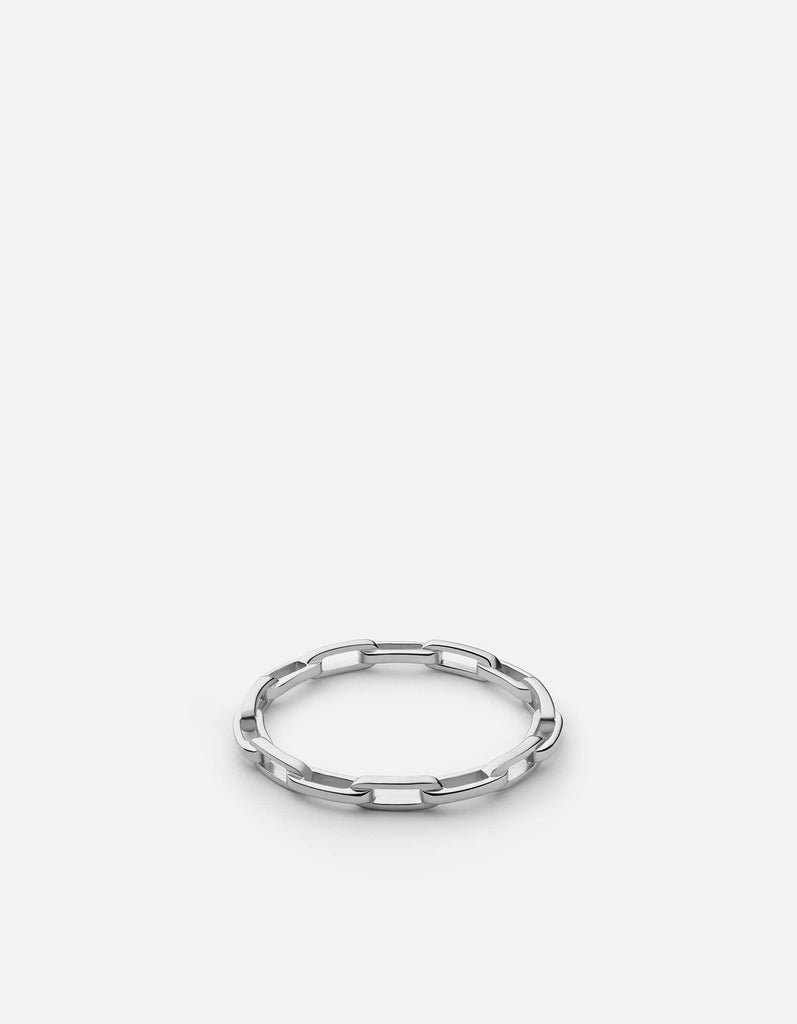 Miansai Bracelets Volt Link Ring, Sterling Silver Polished Silver / 8