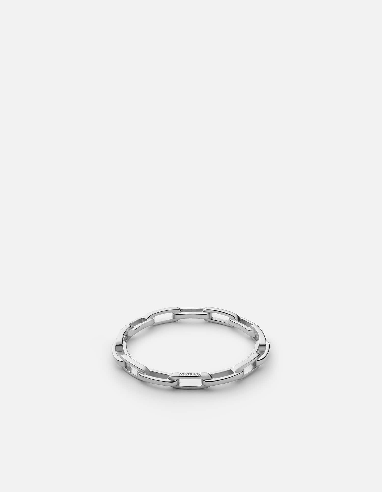 Miansai Men's Volt Link Ring, Sterling Silver, Size 11