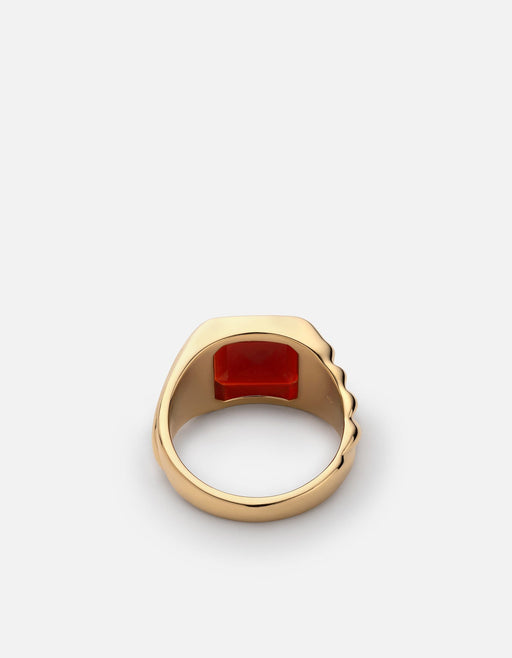Miansai Rings Copal Agate Ring, Gold Vermeil