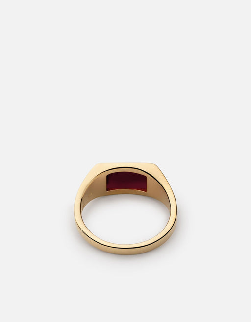 Miansai Rings Lennox Agate Ring, Gold