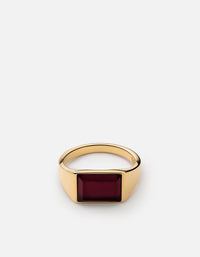 Miansai Rings Lennox Agate Ring, 14k Gold Red / 8