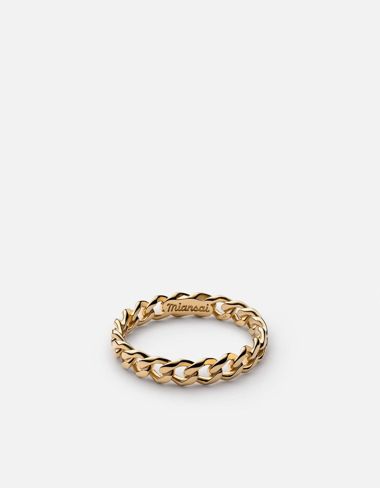 14K Gold Cuban Link Ring