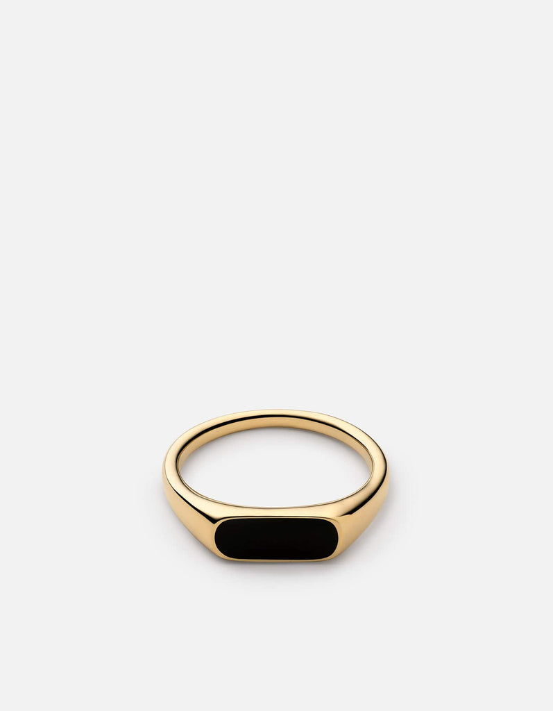 Miansai Rings Pax Ring, Gold/Black Gold Vermeil/Black / 8