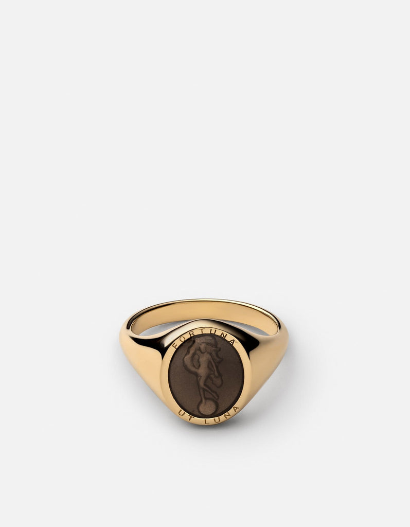 Miansai Rings Fortuna Ring, Gold Vermeil/Gray Gray / 8