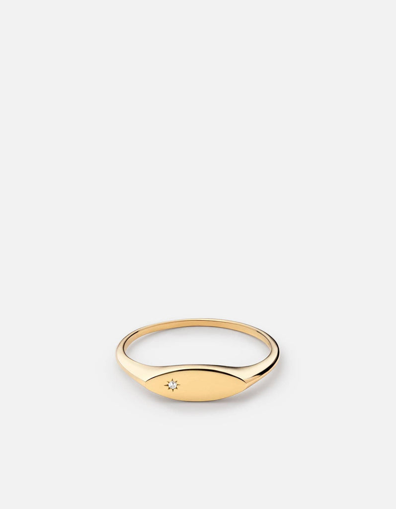 Miansai Rings Titan Ring, 14k Gold Pavé Polished Gold Pave / 5