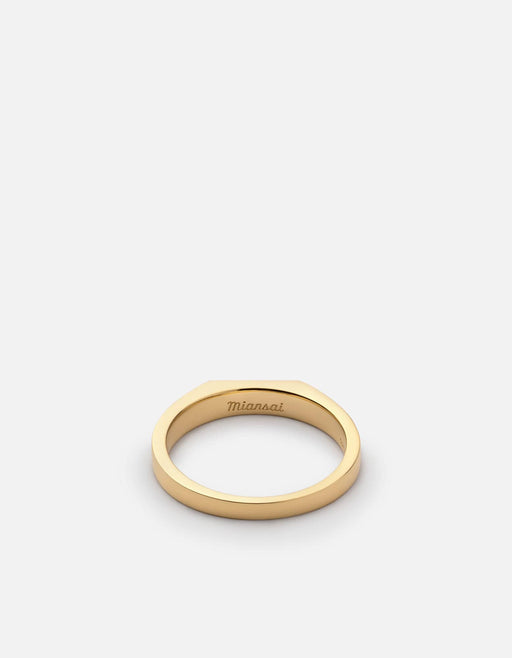 Miansai Rings Slim Geo Ring, Gold Vermeil