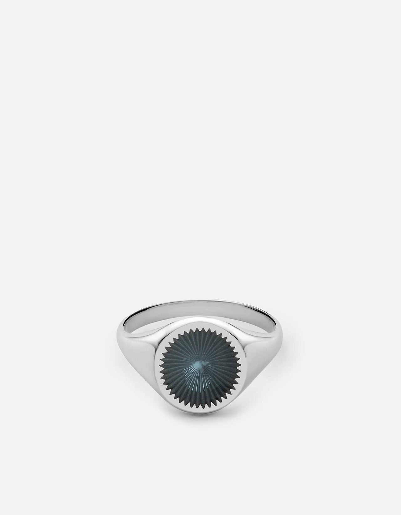 Solar Signet Ring w/Enamel, Sterling Silver | Men's Rings | Miansai