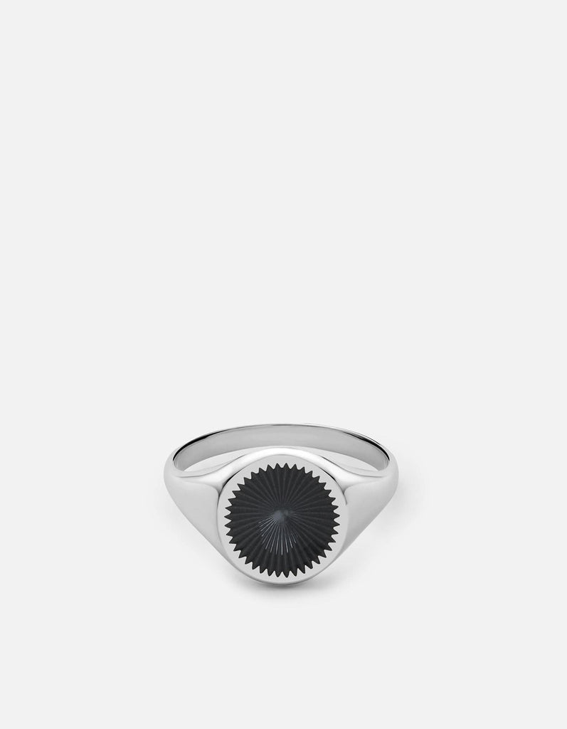 Miansai Rings Solar Signet Ring, Sterling Silver/Gray Gray / 8