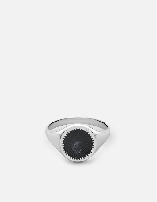 Miansai Rings Solar Signet Ring, Sterling Silver/Gray Gray / 8
