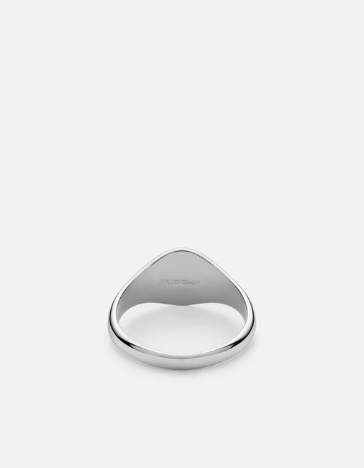Miansai Rings Solar Signet Ring, Sterling Silver/Jasper Green