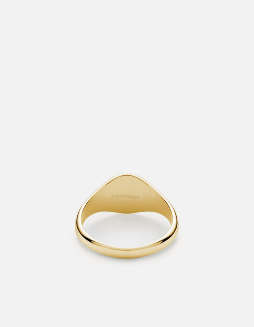 Miansai Rings Solar Signet Ring, Gold Vermeil/Gray