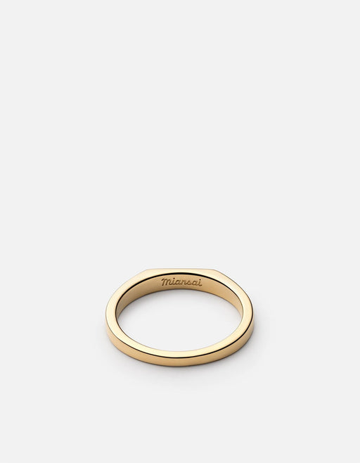 Miansai Rings Thin Geo Ring, Gold