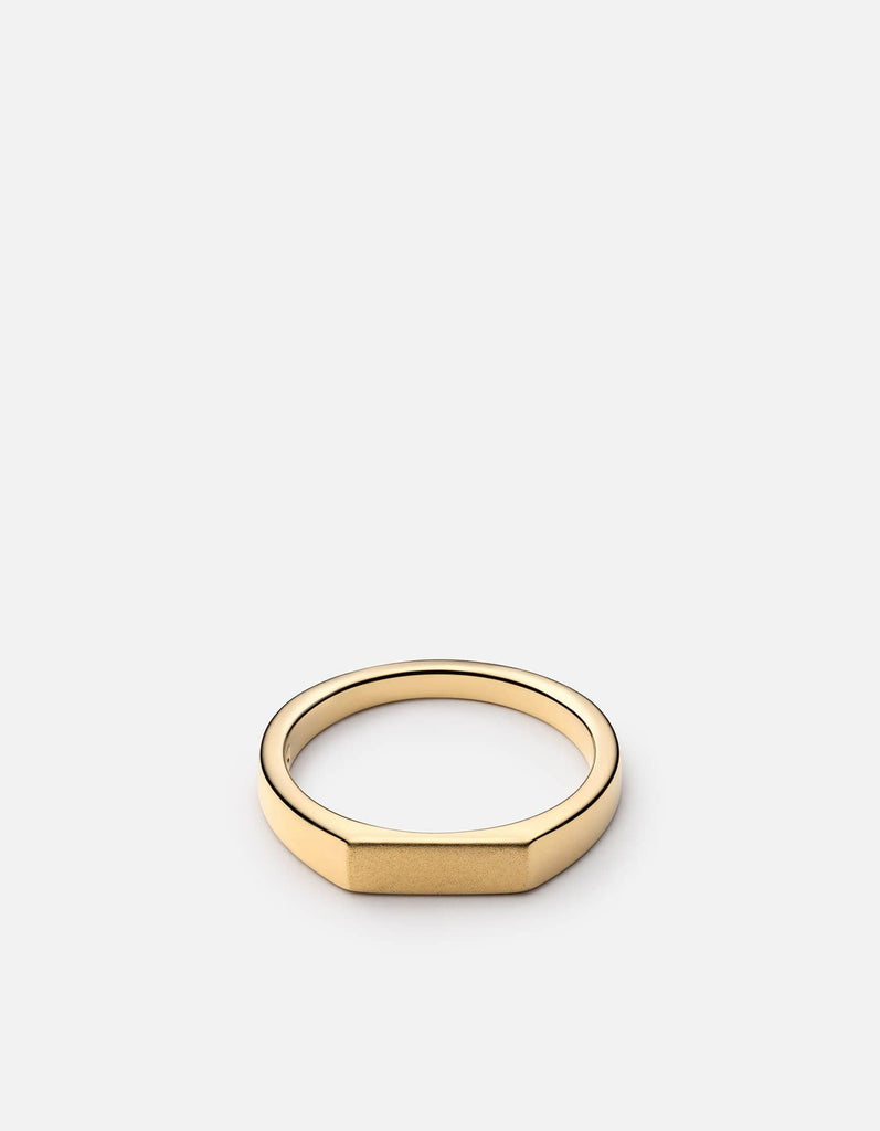 Miansai Rings Thin Geo Ring, 14k Gold Polished Gold / 8 / Monogram: No
