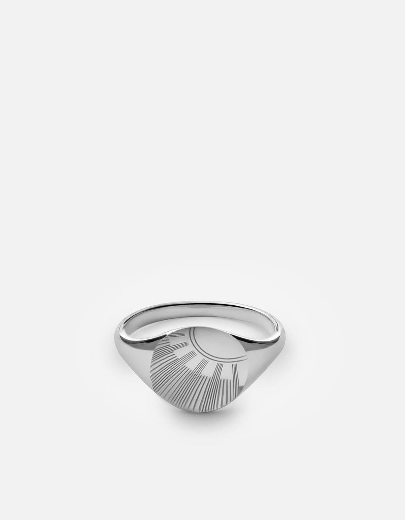 Miansai Rings Meridian Ring, Sterling Silver Polished Silver / 8