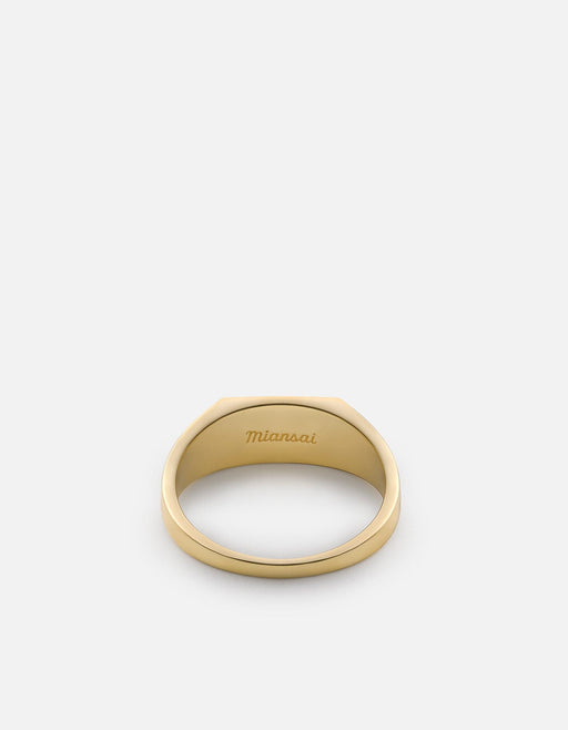 Miansai Rings Vault Ring, Gold Vermeil/Green