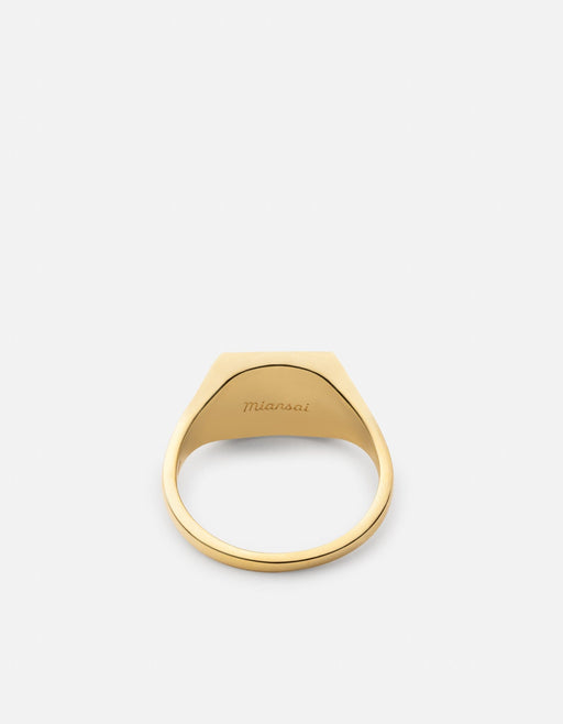 Miansai Rings Lineage Ring, Gold Vermeil/Green