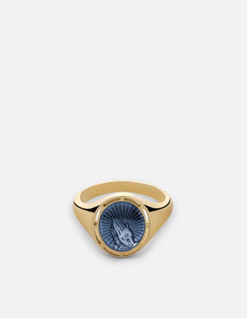 Miansai Rings Divini Ring, Gold Vermeil/Light Blue Light Blue / 8