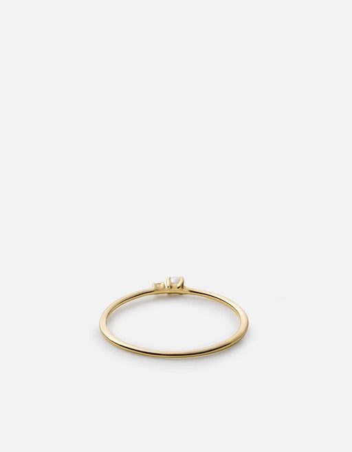 Miansai Rings Vera Pearl Ring, 14k Gold Pavé