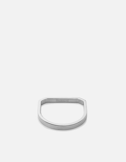 Miansai Rings Thin Hex Ring, Sterling Silver
