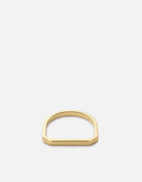Miansai Rings Thin Hex Ring, Gold Vermeil Polished Gold / 8
