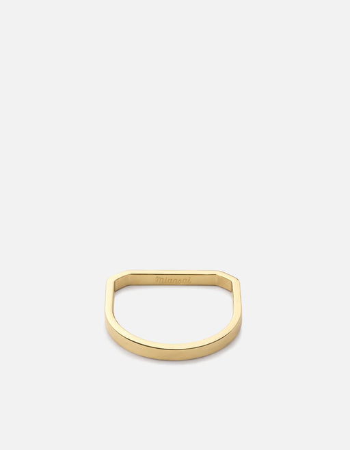 Miansai Rings Thin Hex Ring, Gold Vermeil