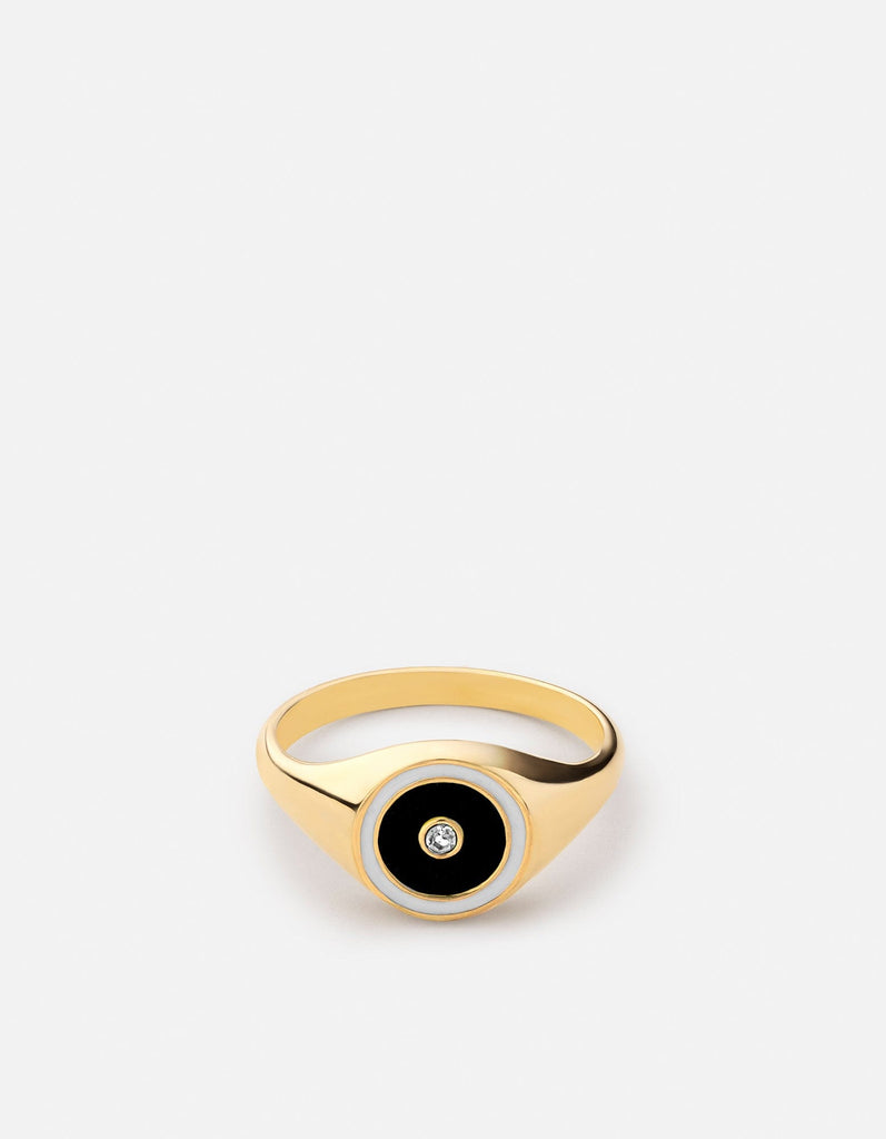 Miansai Rings Opus Sapphire Ring, Gold Vermeil/Black Black / 8