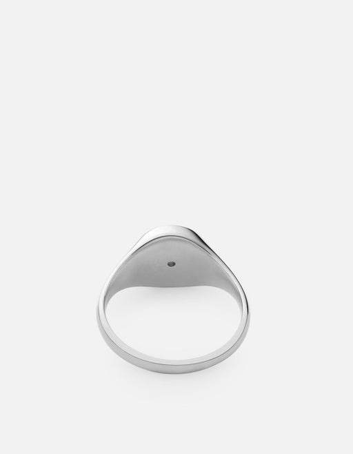 Miansai Rings Opus Chalcedony Ring, Sterling Silver/Green