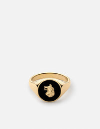 Miansai Rings Skoll Ring, Gold Vermeil/Black Black / 8
