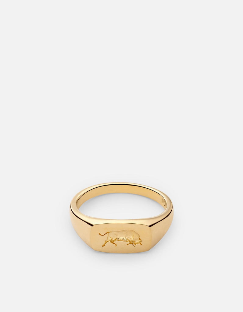 Miansai Rings Oxen Ring, Gold Vermeil Polished Gold / 8